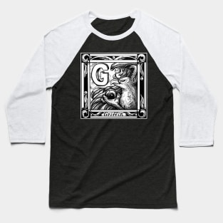 G is For Griffin - White Outlined Design Baseball T-Shirt